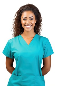 Samoan female doctor portrait scrubs adult. AI generated Image by rawpixel.