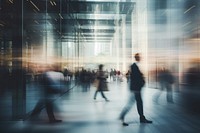 Blurred people walking in office motion adult city. AI generated Image by rawpixel.