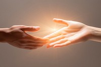 Two hands reaching finger togetherness agreement. AI generated Image by rawpixel.