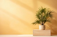 Beige wooden box and plants yellow houseplant decoration. AI generated Image by rawpixel.