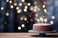 Birthday cake on a table dessert party food. AI generated Image by rawpixel.
