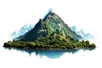 Mountain island landscape outdoors nature. AI generated Image by rawpixel.