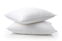 Stack of 2 white pillows white background comfortable softness. AI generated Image by rawpixel.