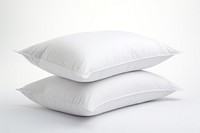Stack of 2 white pillows cushion white background comfortable. AI generated Image by rawpixel.