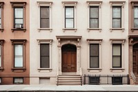 Brownstone architecture building window. AI generated Image by rawpixel.