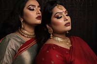 Indian women necklace jewelry togetherness. AI generated Image by rawpixel.