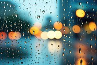 Rain drop on window reflection light outdoors city. AI generated Image by rawpixel.