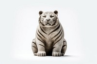 Fat tiger sculpture wildlife animal. AI generated Image by rawpixel.