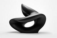 Abstract form black furniture sculpture. AI generated Image by rawpixel.