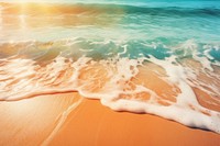Sand beach sea backgrounds outdoors. AI generated Image by rawpixel.