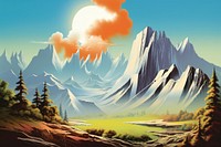 Cliff landscape wilderness mountain. AI generated Image by rawpixel.