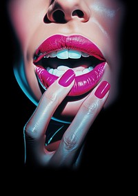 Hand holding a lipstick cosmetics black brush. AI generated Image by rawpixel.