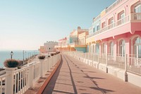 Town house architecture boardwalk outdoors. AI generated Image by rawpixel.