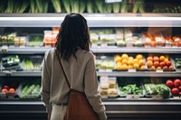 Healthy fruits supermarket choosing adult. AI generated Image by rawpixel.