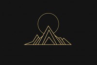 Mountain logo symbol line. AI generated Image by rawpixel.