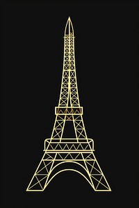 Eiffel tower architecture line logo. AI generated Image by rawpixel.