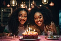 Black teenage girl party birthday smiling. AI generated Image by rawpixel.
