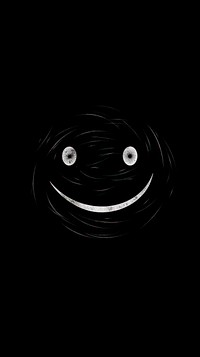 Smily face symbol icon black cartoon line. AI generated Image by rawpixel.
