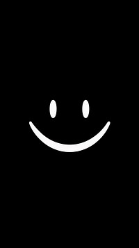 Smily face symbol icon cartoon black white. 