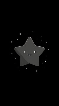 Tiny cute star illustration symbol night black. AI generated Image by rawpixel.