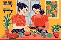 Cooking happiness food art. AI generated Image by rawpixel.