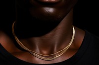 Black man necklace jewelry accessories. AI generated Image by rawpixel.