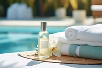 Spa amenities perfume bottle refreshment. AI generated Image by rawpixel.