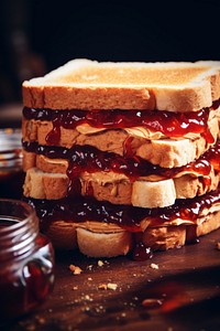 Sanwiches bread food preserves. AI generated Image by rawpixel.