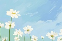 Flower wallpaper sky outdoors blossom. AI generated Image by rawpixel.