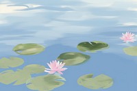 Water lilies outdoors nature flower. AI generated Image by rawpixel.