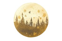 Forest gold christmas white background. AI generated Image by rawpixel.