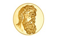 Zeus gold money coin. AI generated Image by rawpixel.