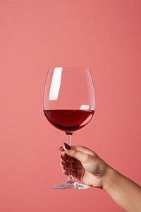 Hand holding wine glass drink refreshment drinkware. AI generated Image by rawpixel.