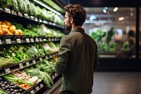 Healthy vegetables market supermarket choosing. AI generated Image by rawpixel.
