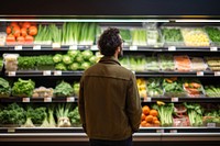 Healthy vegetables supermarket food choosing. AI generated Image by rawpixel.