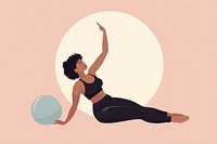Pilates sports adult woman. AI generated Image by rawpixel.