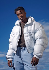 Black young man jacket fashion sports. AI generated Image by rawpixel.