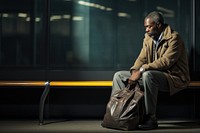 African american man sitting adult black. AI generated Image by rawpixel.