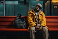African american man sitting travel adult. AI generated Image by rawpixel.