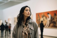 Art museum portrait adult woman. AI generated Image by rawpixel.