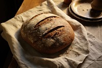 Flax seed bread food sourdough freshness. 