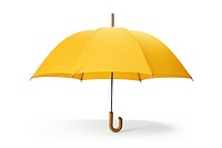 Yellow umbrella white background protection simplicity. AI generated Image by rawpixel.