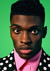 Black young man portrait photography green. AI generated Image by rawpixel.