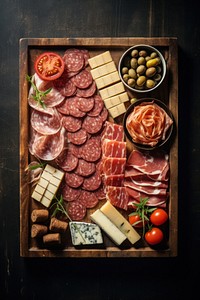 Cold cut cheese food meat. AI generated Image by rawpixel.