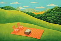 Field grass landscape furniture. AI generated Image by rawpixel.