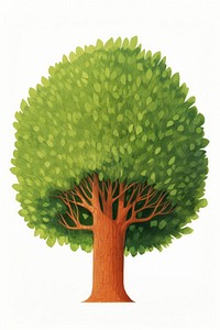 Simple cartoon tree plant white background vegetation. AI generated Image by rawpixel.
