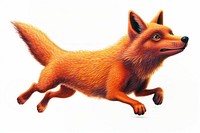 Jumping fox mammal animal dog. AI generated Image by rawpixel.