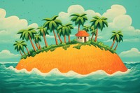 Tropical island outdoors nature plant. AI generated Image by rawpixel.