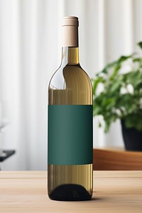 White wine bottle, food packaging