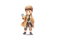 Detective portrait standing figurine. AI generated Image by rawpixel.